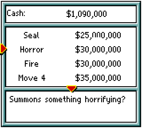 Card shop list with prices
