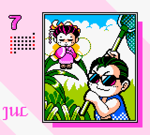 Month splash for July